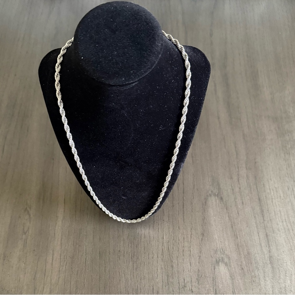 Silver Plated Rope Chain - Picture 3 of 10